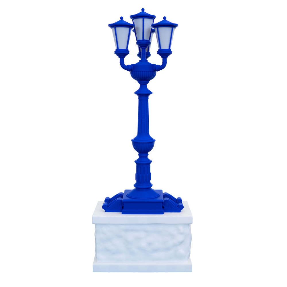 Lampione blu-grigio perla